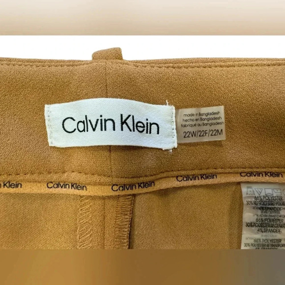 Calvin Klein NWT Trousers Brown High Rise Plus Size 22W - Picture 7 of 9